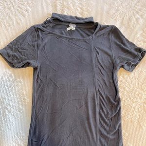 Free People Black Top with cutout at top size small